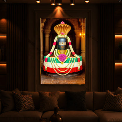 Om Namaha Shivaya Modern Luxury Backlight Vertical Wall Art