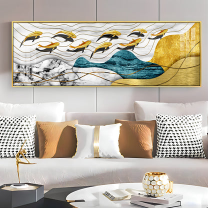 Golden Wings Elegance Premium Acrylic Horizontal Wall Art