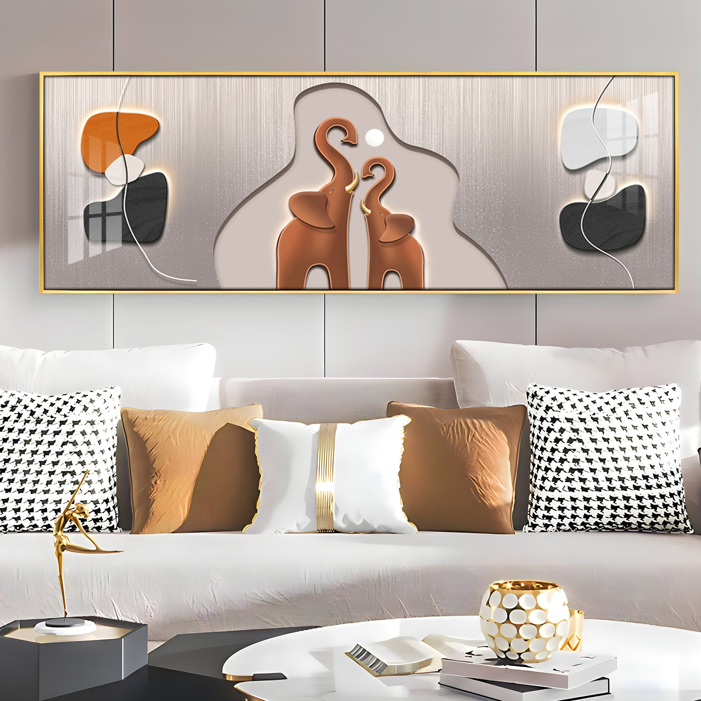 Elephant with baby Elephant Premium Acrylic Horizontal Wall Art