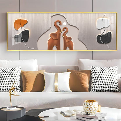 Elephant with baby Elephant Premium Acrylic Horizontal Wall Art