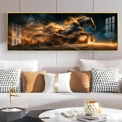 Running Horse Premium Acrylic Horizontal Wall Art