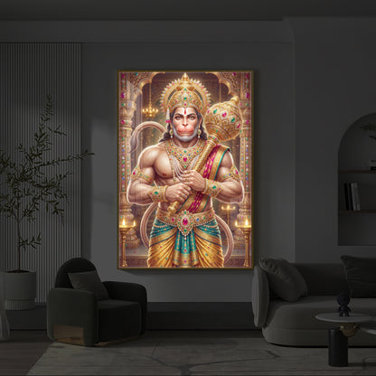 Jay Bajarangbali Modern Luxury Backlight Vertical Wall Art