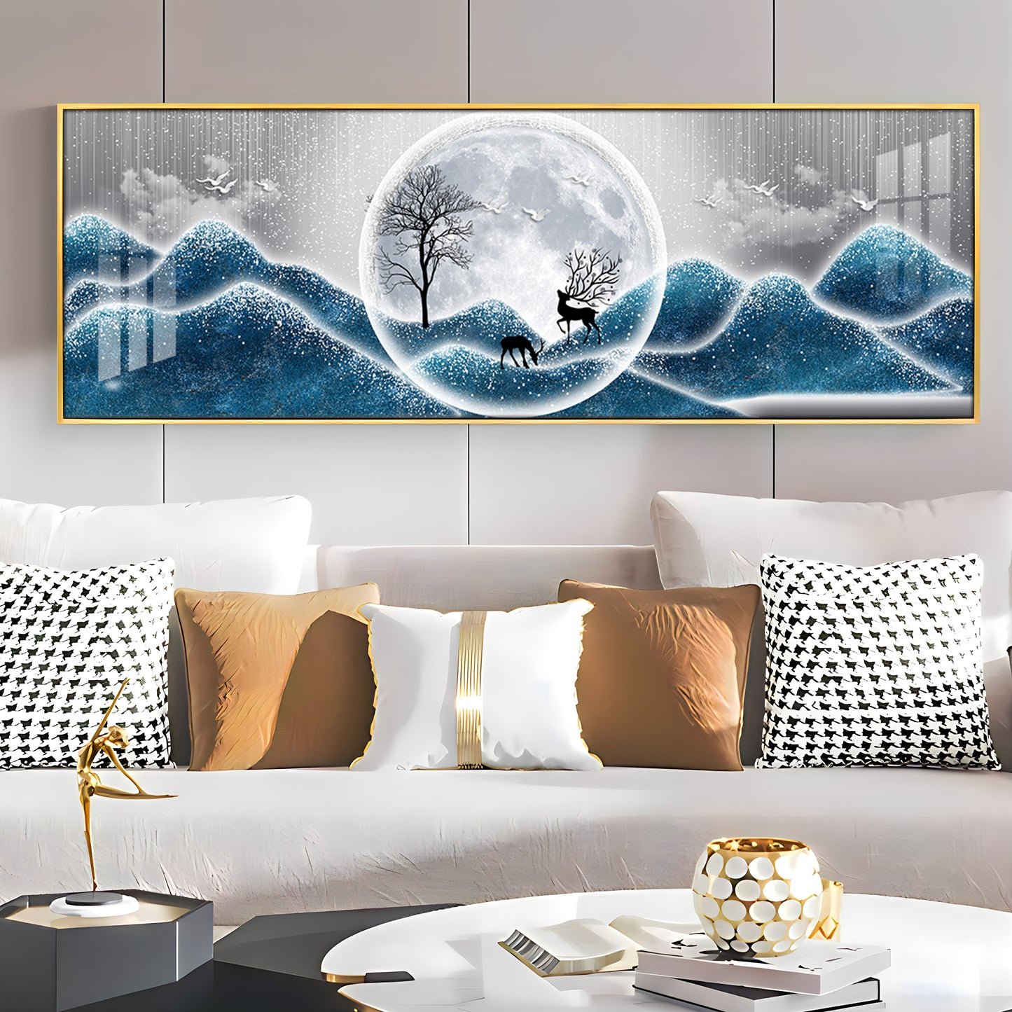 Frosty Night Whispers Premium Acrylic Horizontal Wall Art