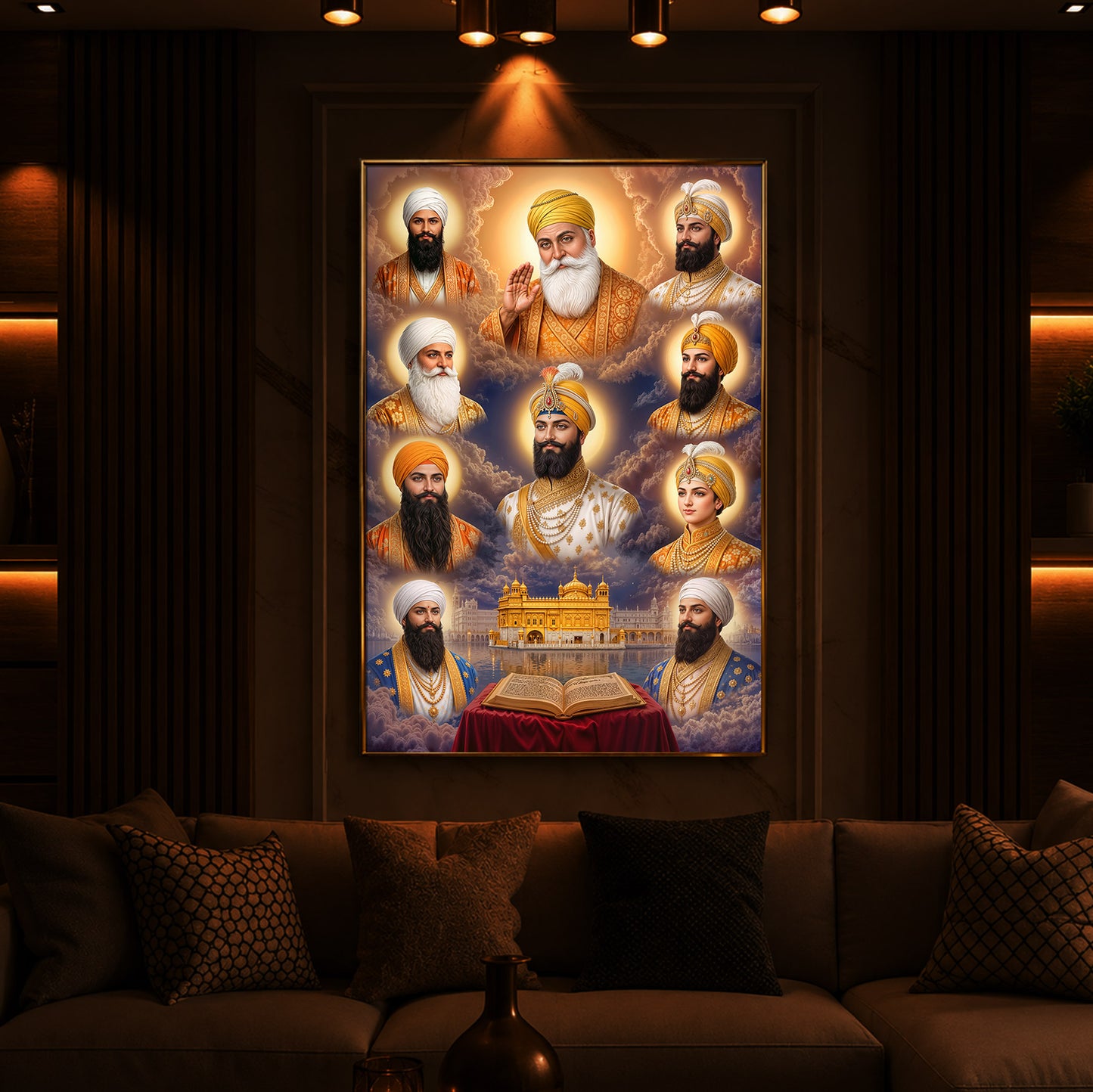 Guru's Essence Modern Luxury Backlight Vertical Wall Art