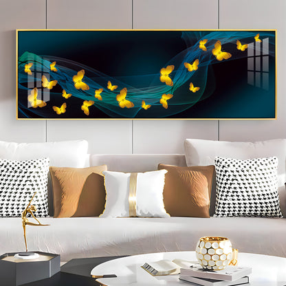Golden Wing Dance Premium Acrylic Horizontal Wall Art