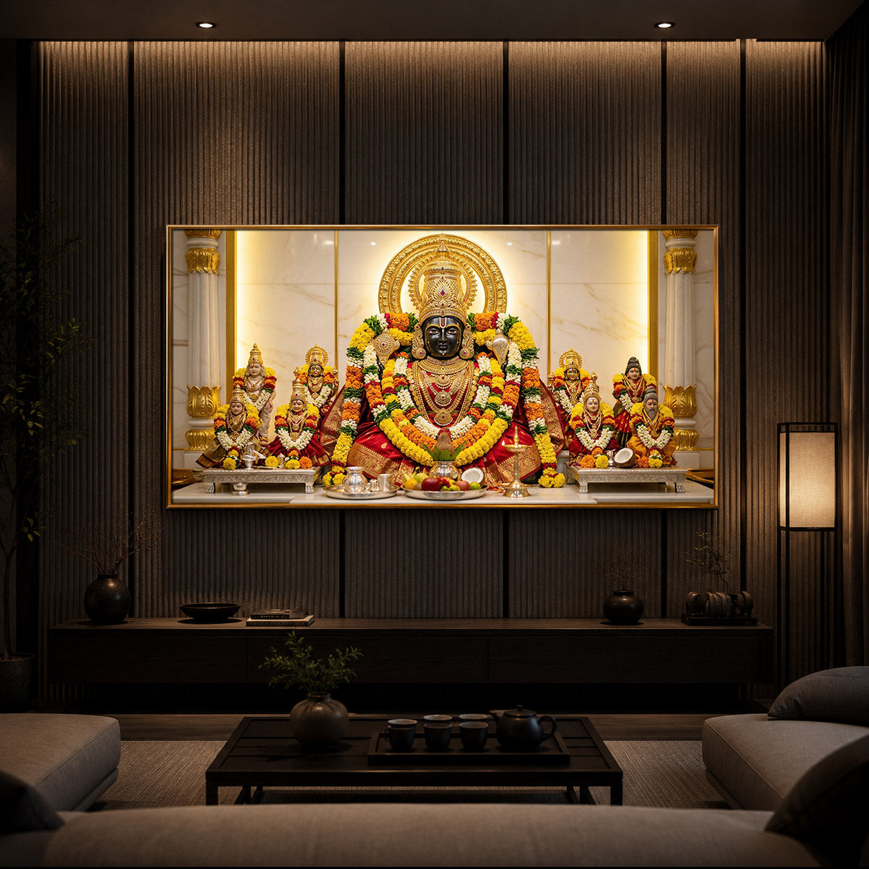 Badrinarayan Modern Luxury Backlight Horizontal Wall Art