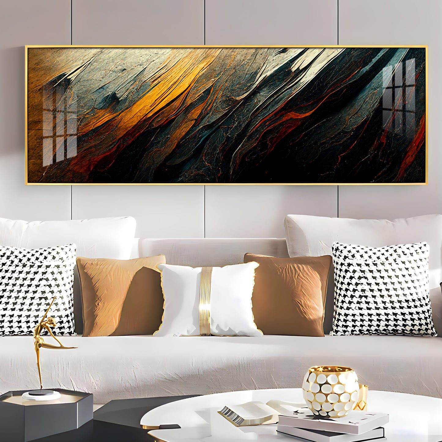Ember Color Flow Premium Acrylic Horizontal Wall Art