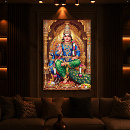 Muruganthunai Modern Luxury Backlight Vertical Wall Art