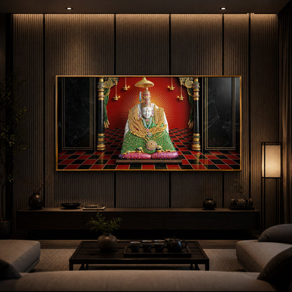 Shri Tulja Bhavani Modern Luxury Backlight Horizontal Wall Art