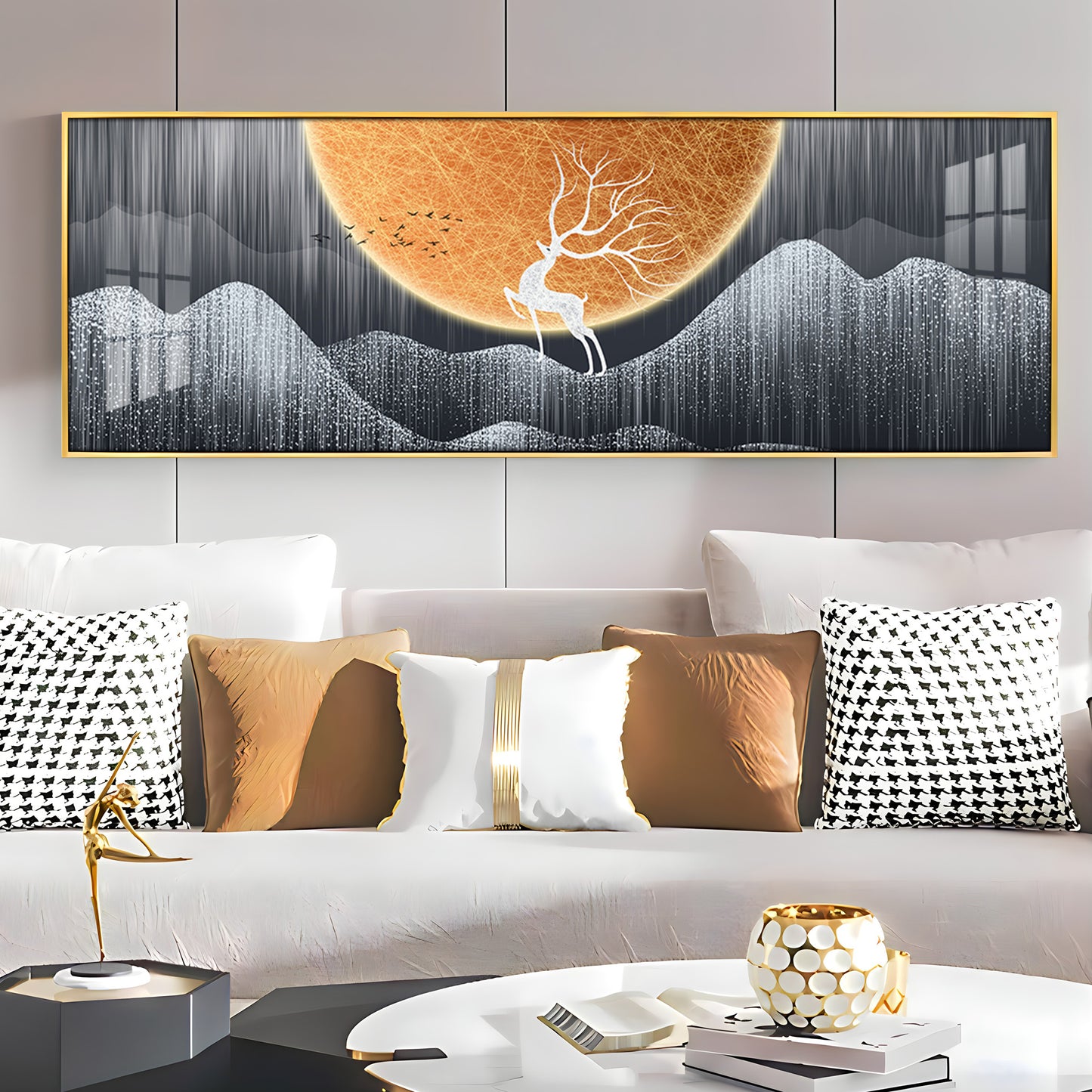Deer in the Wild Premium Acrylic Horizontal Wall Art