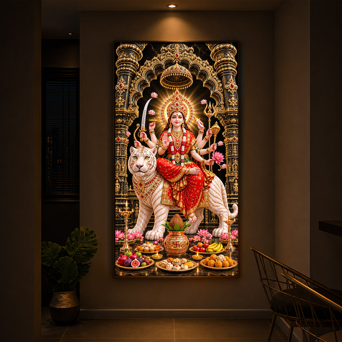Amba Modern Luxury Backlight Vertical Wall Art