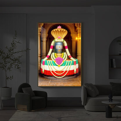 Om Namaha Shivaya Modern Luxury Backlight Vertical Wall Art