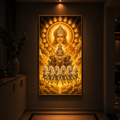 Lord Surya Modern Luxury Backlight Vertical Wall Art