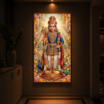 Murugan Ji Modern Luxury Backlight Vertical Wall Art