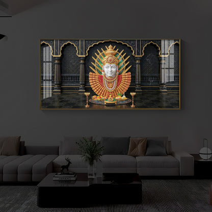 Goddess Renuka Modern Luxury Backlight Horizontal Wall Art