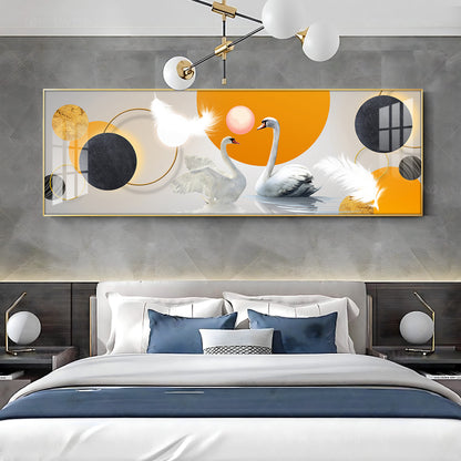 Swans in Sync Premium Acrylic Horizontal Wall Art