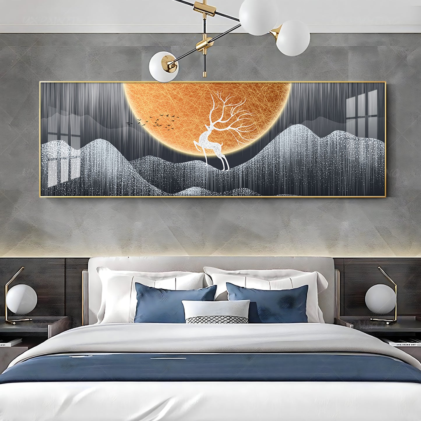 Deer in the Wild Premium Acrylic Horizontal Wall Art