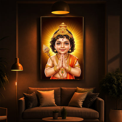 Murugan Ji Balroop Modern Luxury Backlight Vertical Wall Art