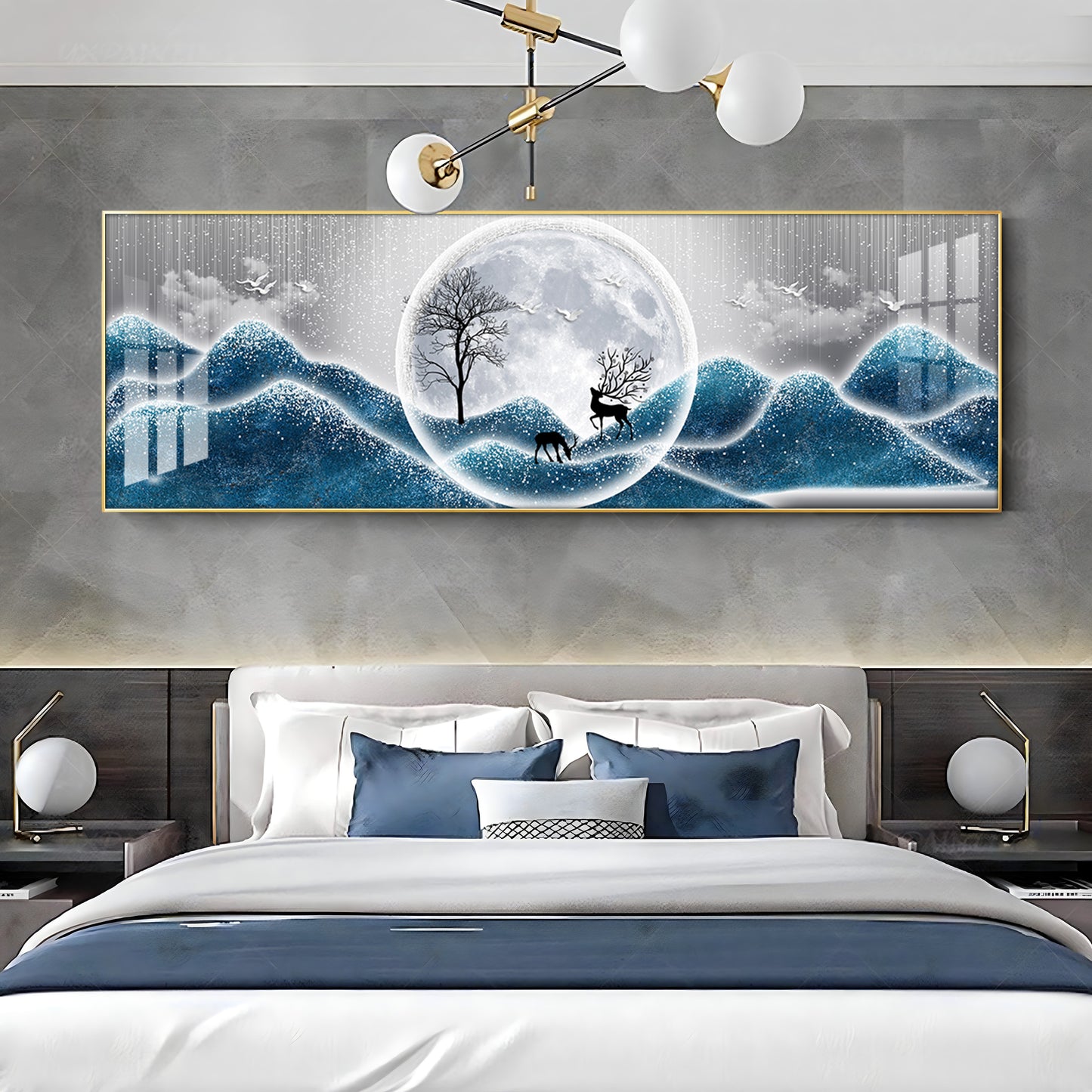 Frosty Night Whispers Premium Acrylic Horizontal Wall Art