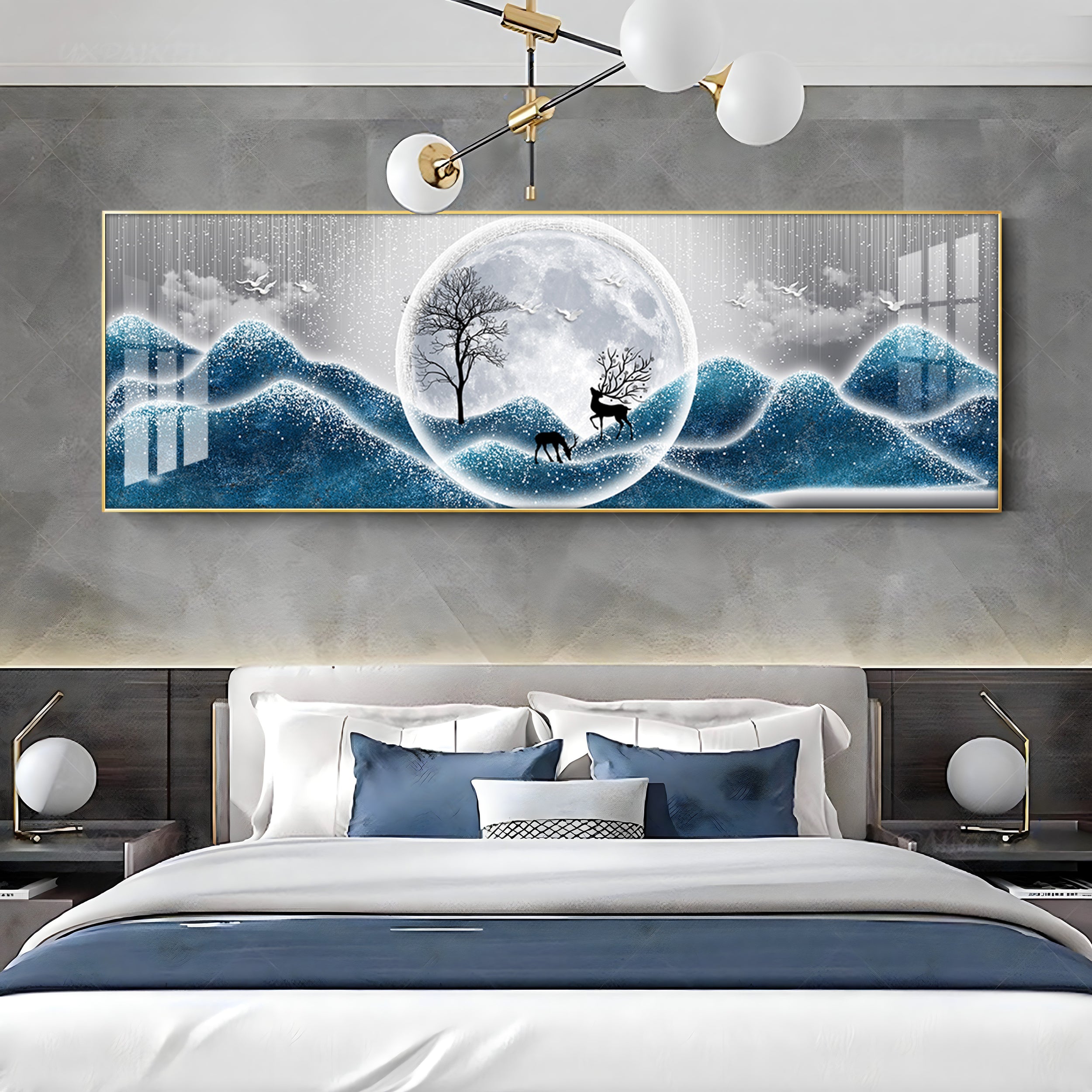 Frosty Night Whispers Premium Acrylic Horizontal Wall Art