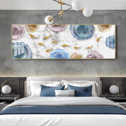 Fish With Abstract Circular Premium Acrylic Horizontal Wall Art