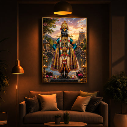 Lord Vitthal Modern Luxury Backlight Vertical Wall Art