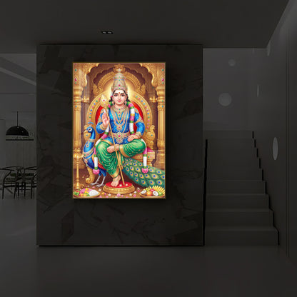 Murugan Bhagwan Modern Luxury Backlight Vertical Wall Art