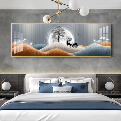 Deer & Tree Harmony Premium Acrylic Horizontal Wall Art