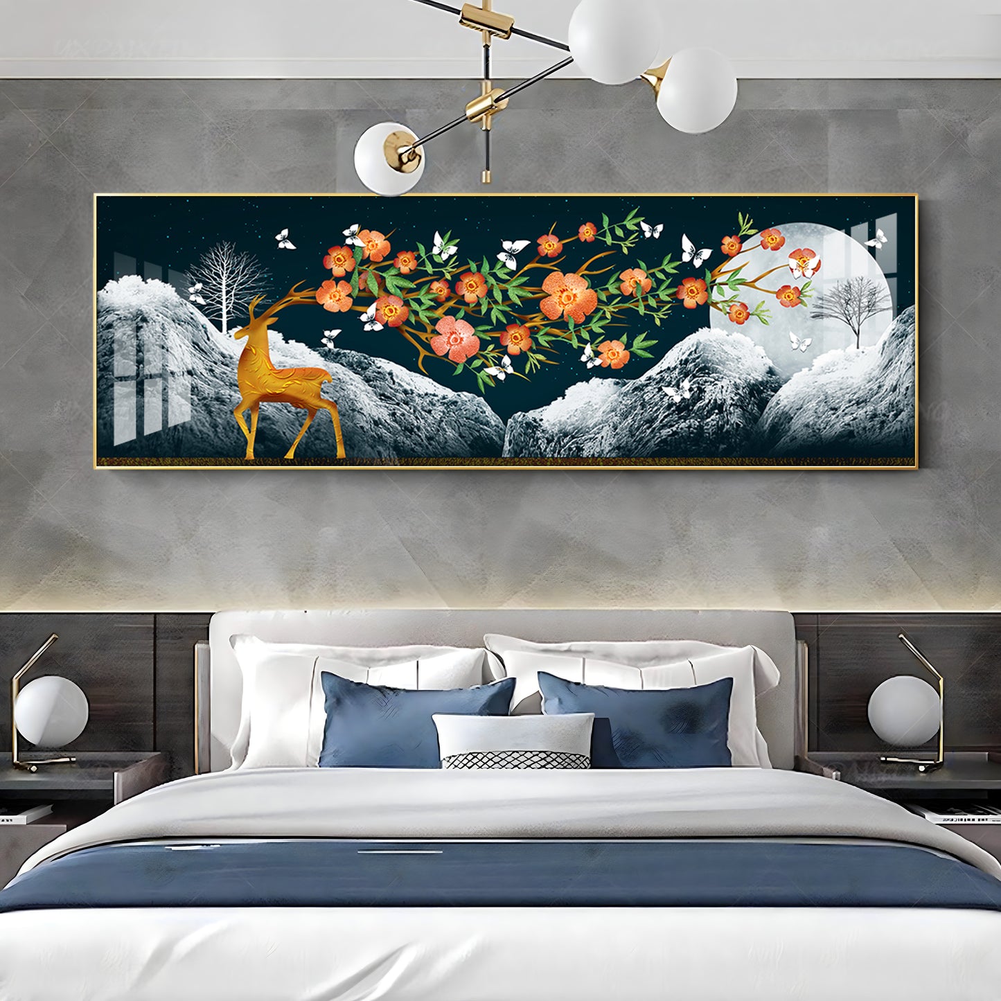 Deer At The Summit Premium Acrylic Horizontal Wall Art