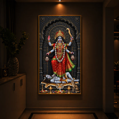 Mahakali Modern Luxury Backlight Vertical Wall Art
