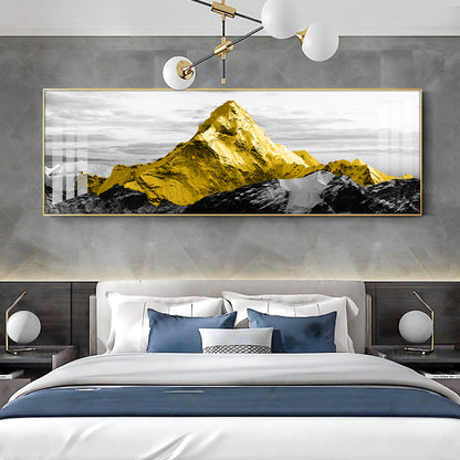 Elegant Yellow Mountains Premium Acrylic Horizontal Wall Art