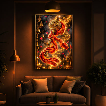 Golden Gada Modern Luxury Backlight Vertical Wall Art