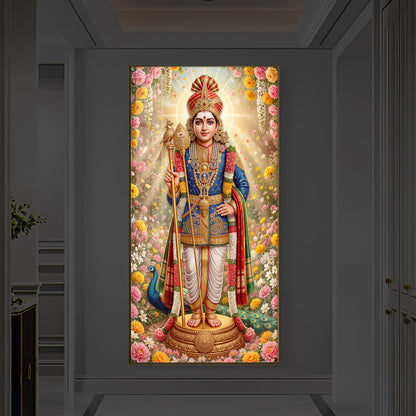Murugan Ji Modern Luxury Backlight Vertical Wall Art