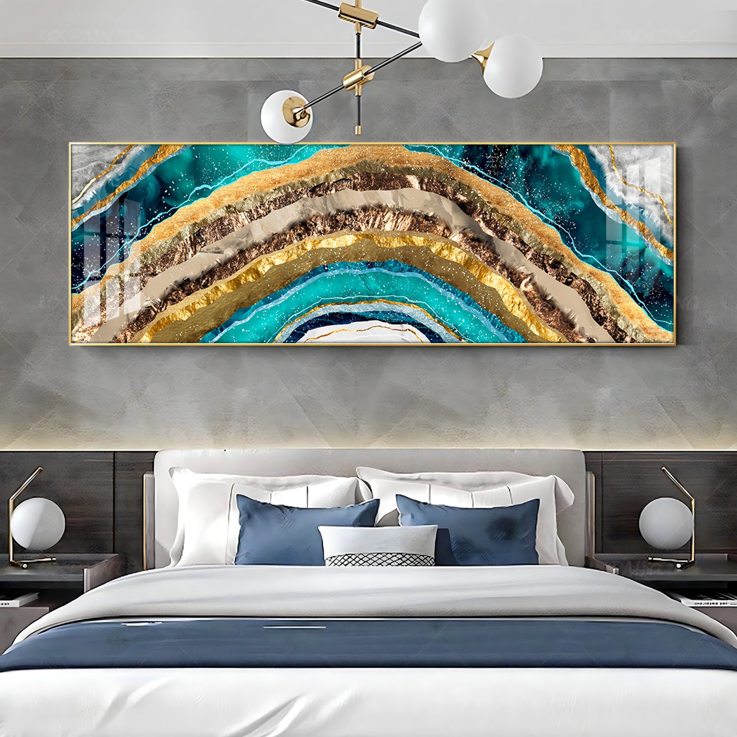 Multi Colored Abstract Premium Acrylic Horizontal Wall Art
