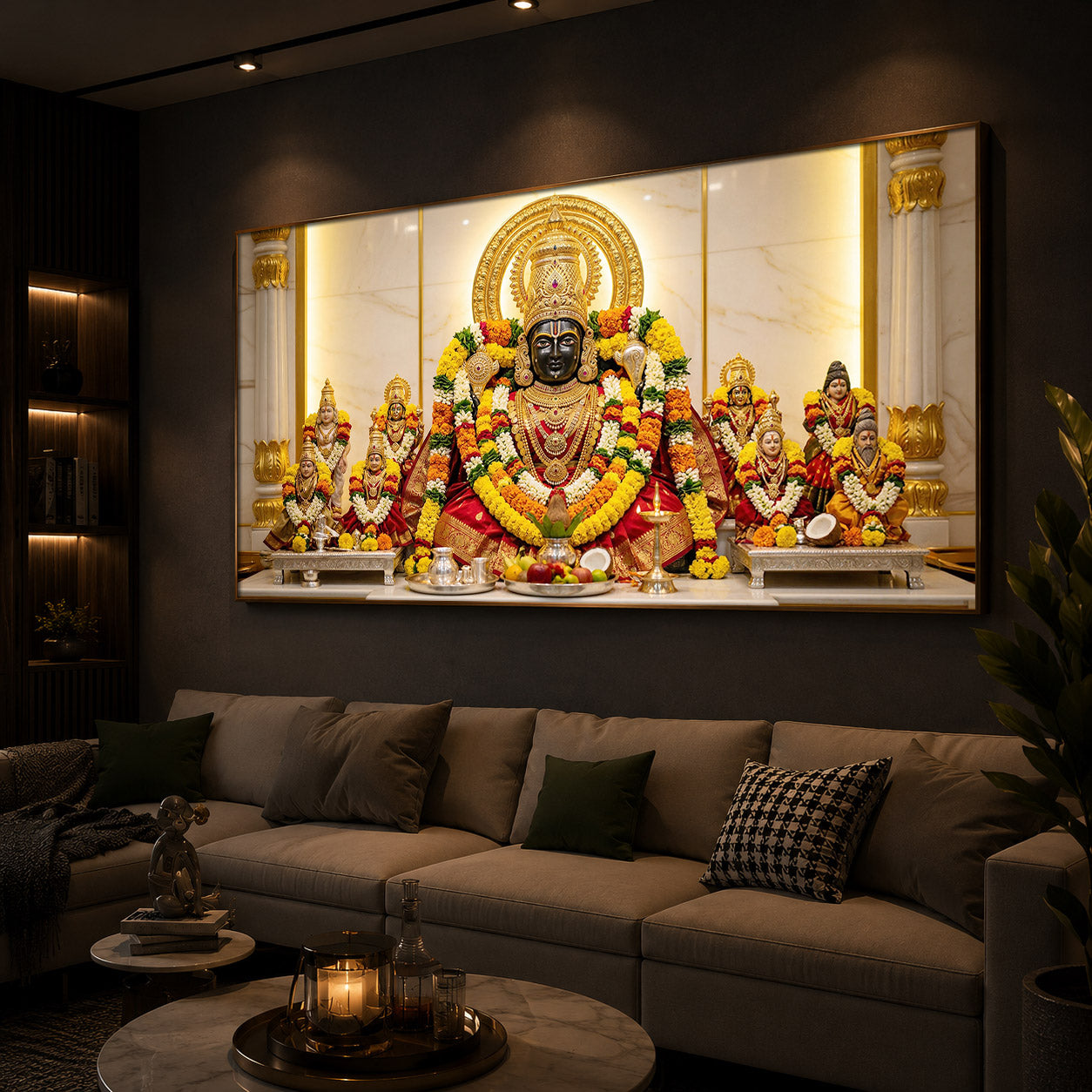Badrinarayan Modern Luxury Backlight Horizontal Wall Art