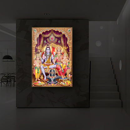Namah Shivay Modern Luxury Backlight Vertical Wall Art