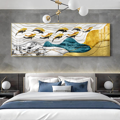 Golden Wings Elegance Premium Acrylic Horizontal Wall Art