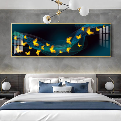 Golden Wing Dance Premium Acrylic Horizontal Wall Art