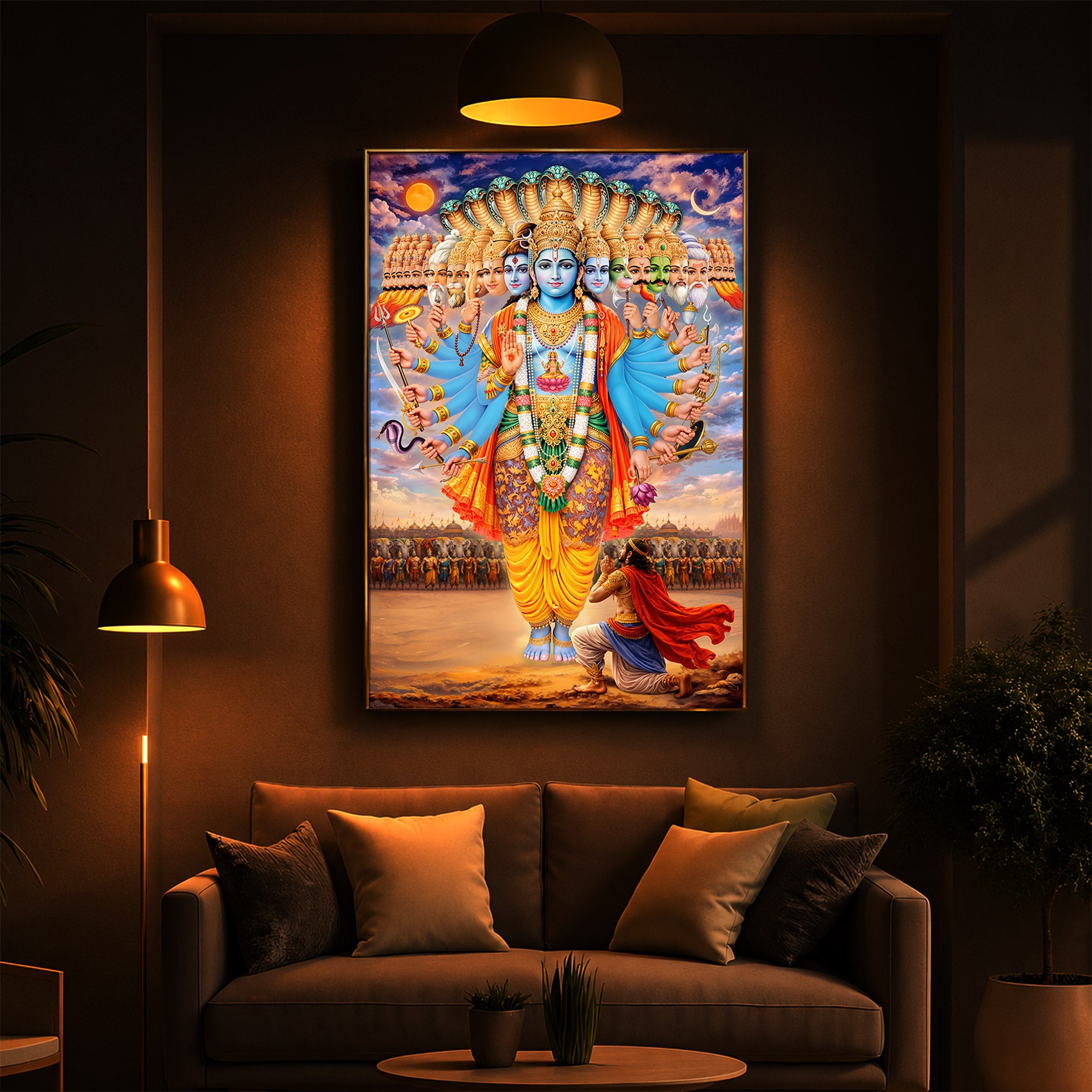 Lord Vishwaroop Modern Luxury Backlight Vertical Wall Art