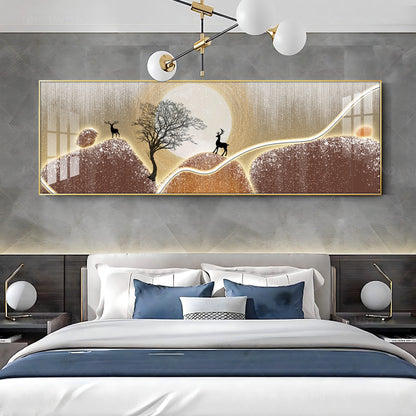 Serene Deer Scene Premium Acrylic Horizontal Wall Art
