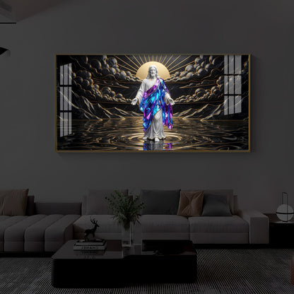 Jesus Christ Modern Luxury Backlight Horizontal Wall Art