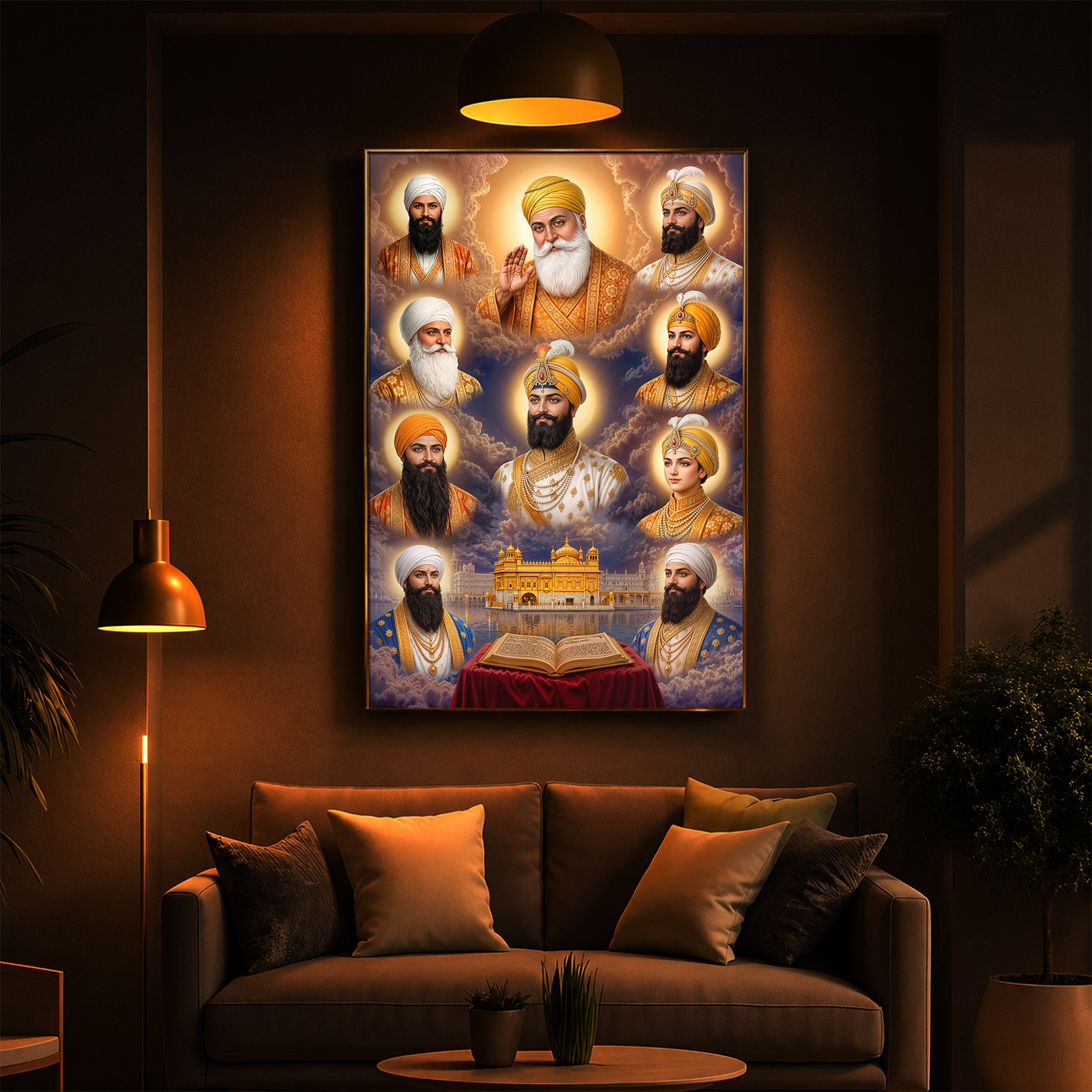 Guru's Essence Modern Luxury Backlight Vertical Wall Art
