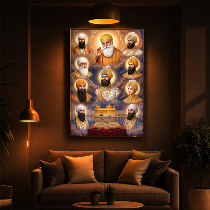 Guru's Essence Modern Luxury Backlight Vertical Wall Art