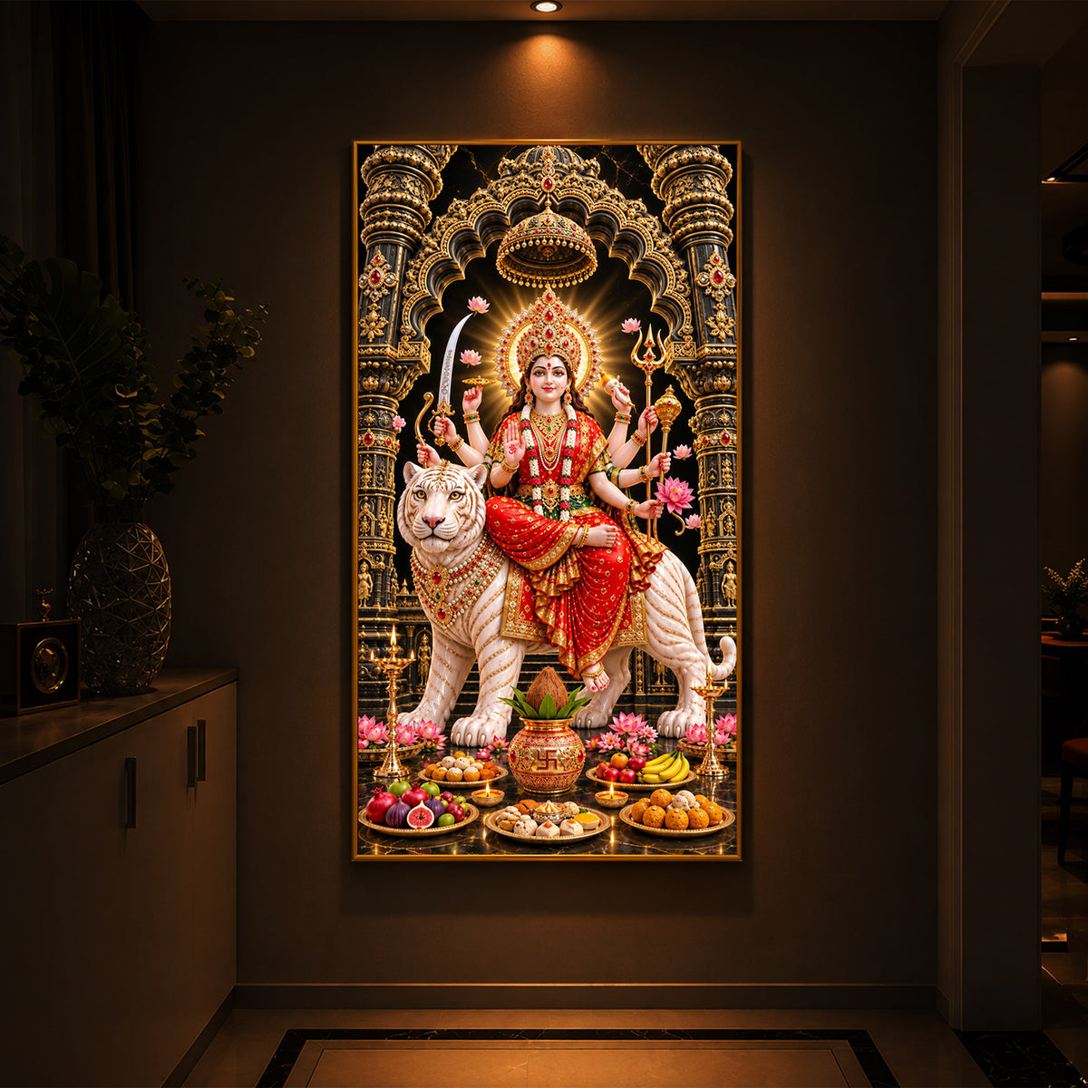 Amba Modern Luxury Backlight Vertical Wall Art