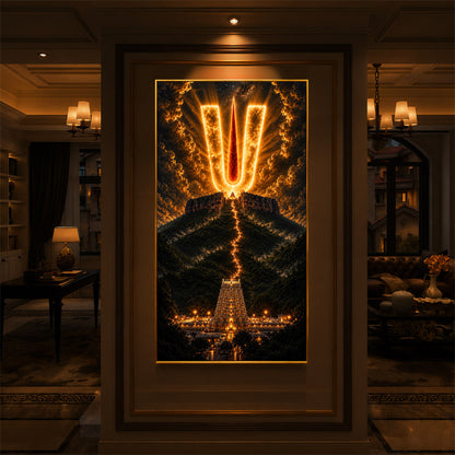 Spiritual Balaji Tilak Modern Luxury Backlight Vertical Wall Art