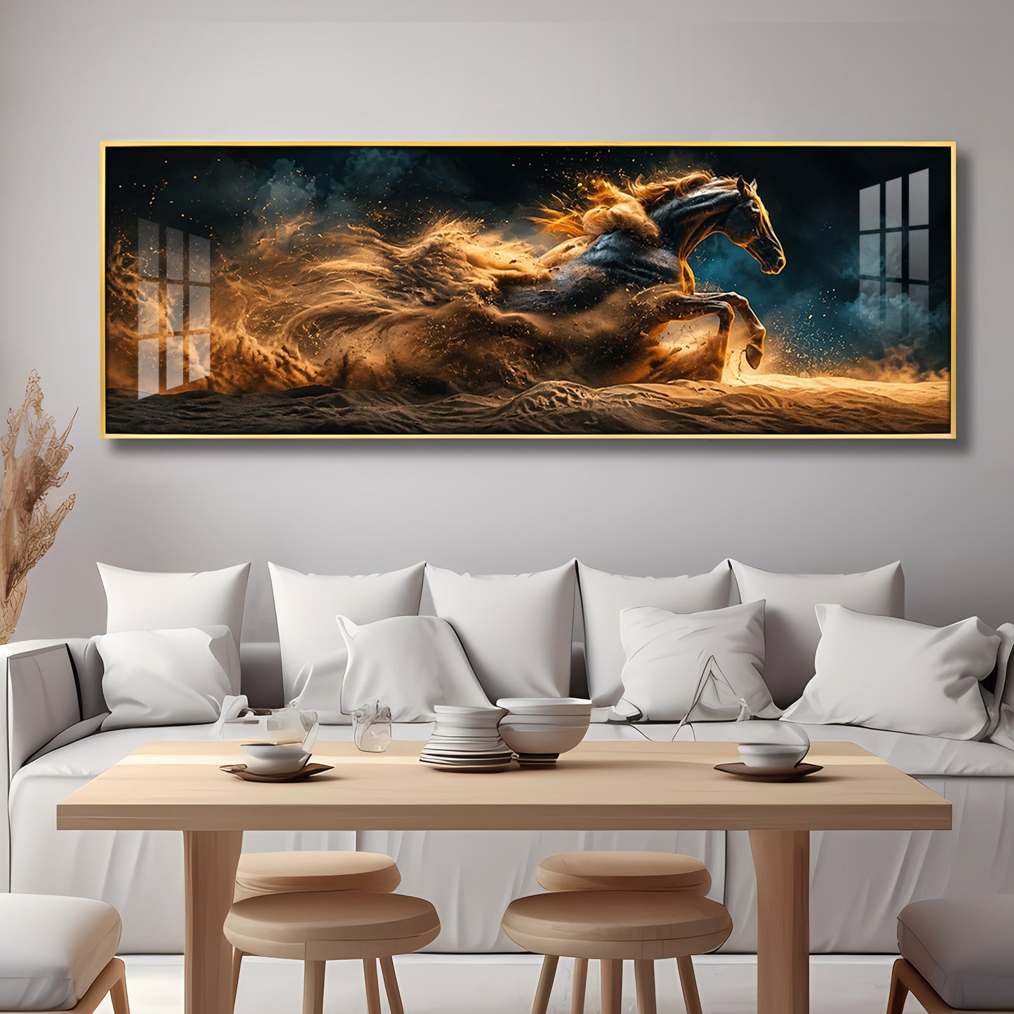 Running Horse Premium Acrylic Horizontal Wall Art