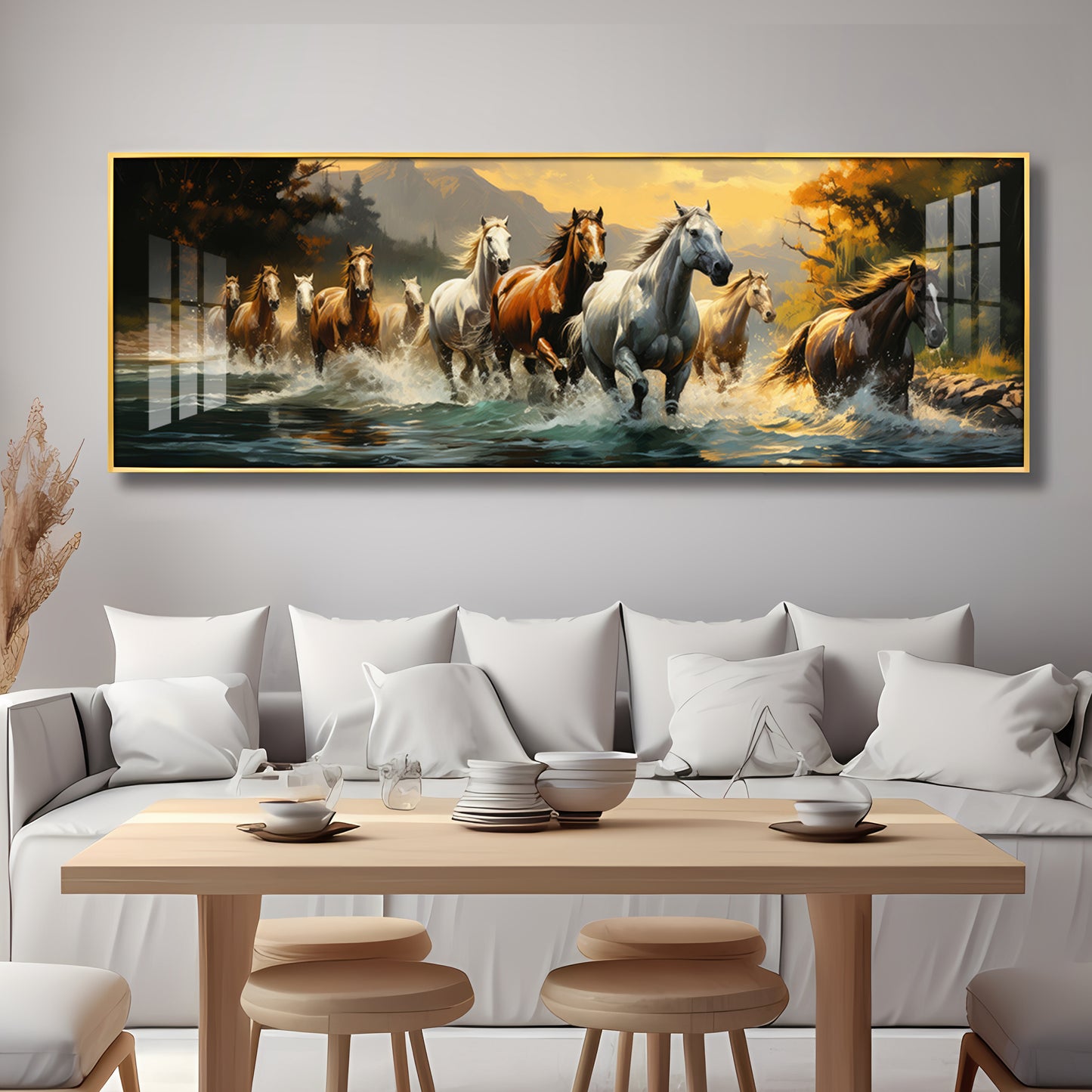 Horses in Harmony Premium Acrylic Horizontal Wall Art