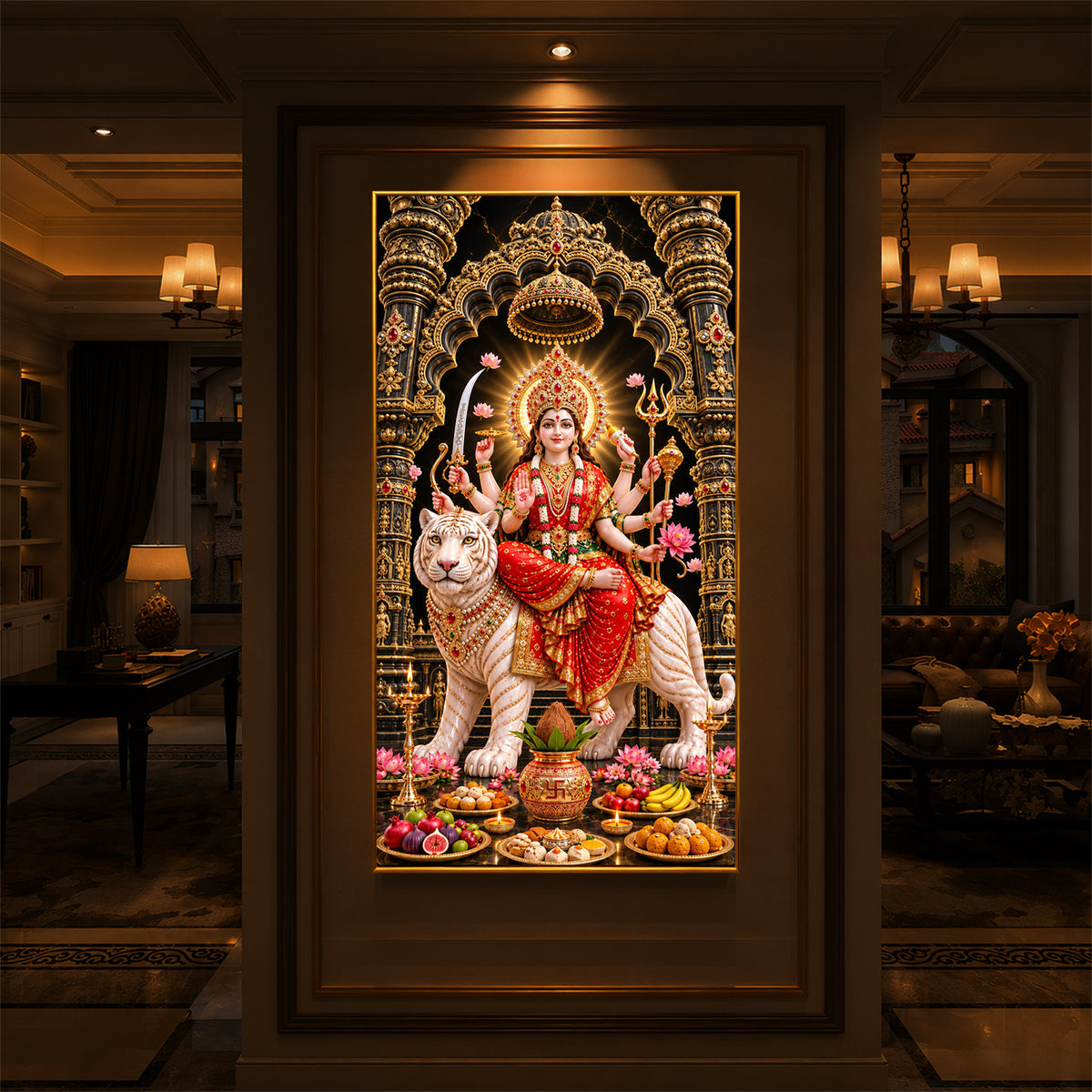 Amba Modern Luxury Backlight Vertical Wall Art