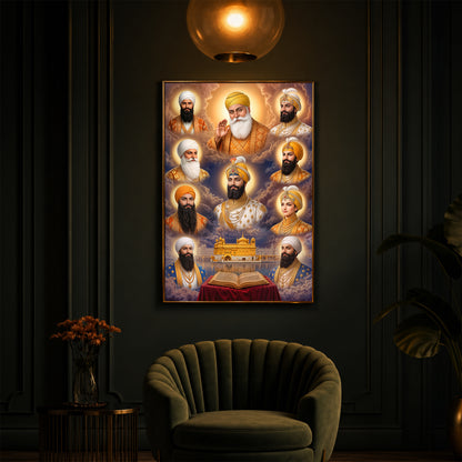 Guru's Essence Modern Luxury Backlight Vertical Wall Art