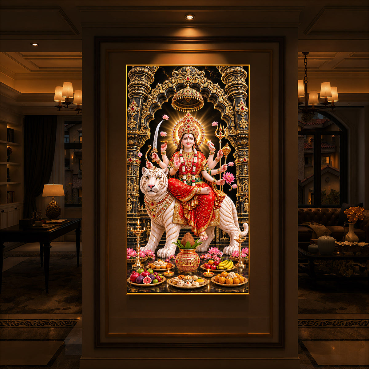 Amba Modern Luxury Backlight Vertical Wall Art